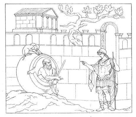 . . . . Diogenes und Alexander "der Große!"