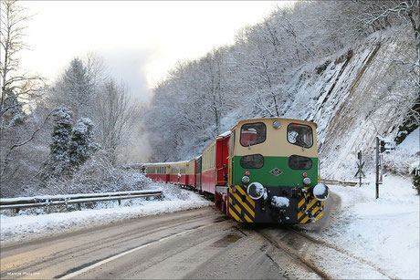 Diesellokomotive D1 im Dezember 2017 im unteren Brohltal