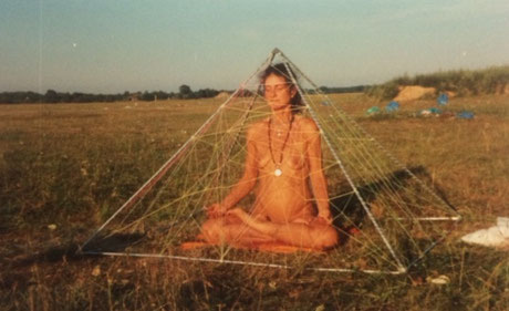 Pyari meditating at the end of a dance festival in Putlitz, north of Germany 