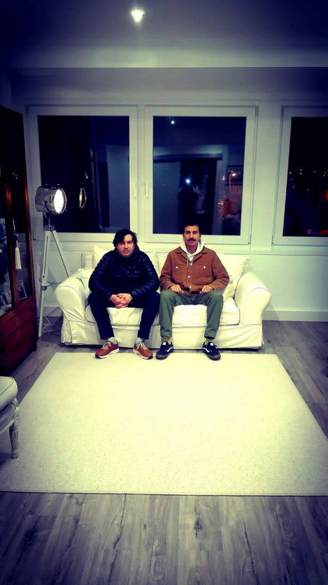 Día anterior al concierto, visiblemente cansados