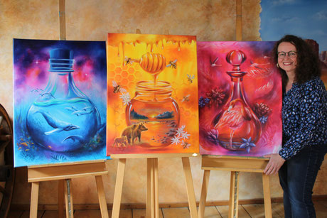 Lebenselixier Farbe - Kunst - Trilogie - Gemälde