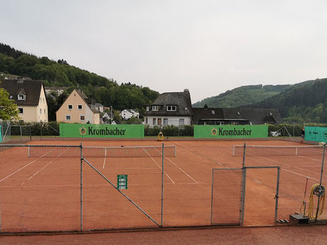 Es ist angerichtet, die Tennisanlage des TV Städtisch Rahmede e.V. 1889 Altena