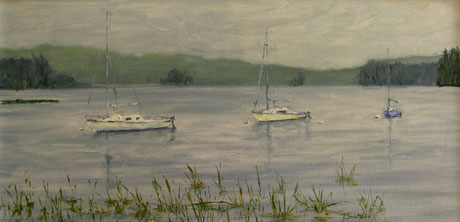 Hempshire Sailing, Oil/Canvas,