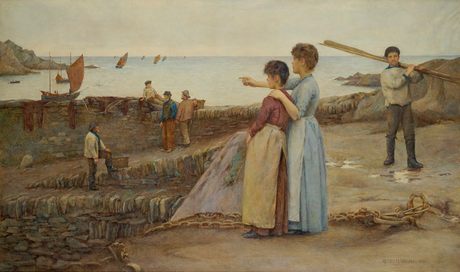 Henry Meynell Rheam  'On the Lookout, Polperro' (Lytham St Annes Town Council)