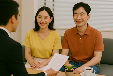蕨市で出張封印サービスを申し込む若い夫婦の画像
