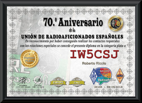 Anniversario dei 70 anni dell 'Associazione Radioamatori spagnoli