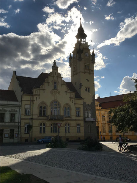 Das schöne Rathaus von Lovosice.