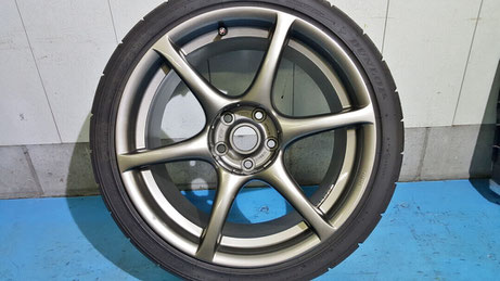 BNR34純正ホイールの洗浄・コーティング ブレーキダスト除去 埼玉の車磨き専門店