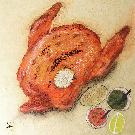 「チキン」-Chicken-  (2015)  サイズ 300×300mm