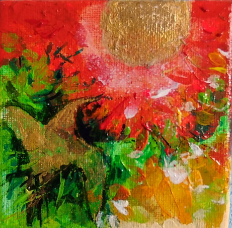 Elisabeth Augendre artiste peintre en Ariège acrylique impressionnisme les oiseaux de soleil 19