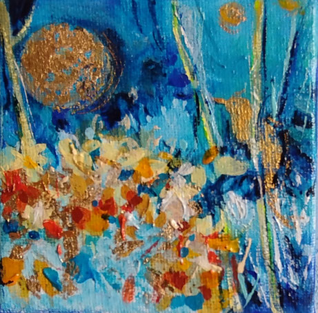 Elisabeth Augendre artiste peintre en Ariège acrylique impressionnisme les oiseaux de soleil 24