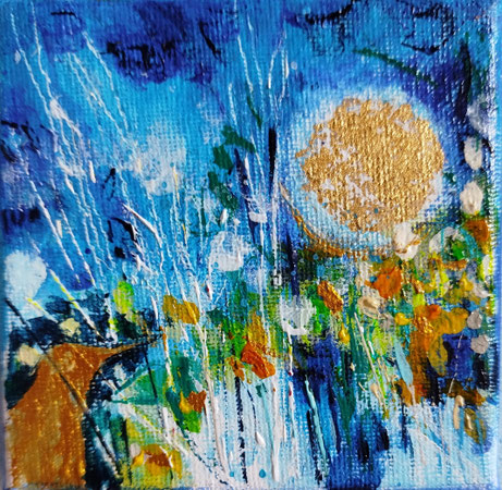 Elisabeth Augendre artiste peintr en Ariège acrylique impressionnisme les oiseaux de soleil 11