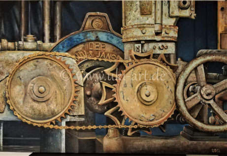 rust & dust, Acrylic Painting 80 x 120 on canvas