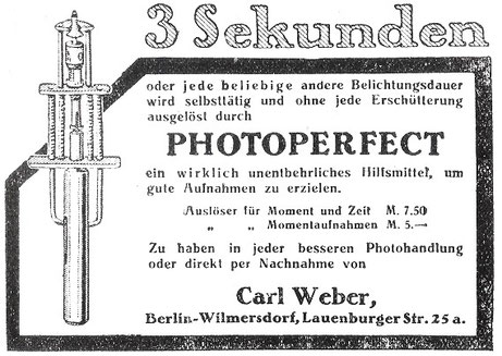 Photoperfect Werbung von 1913