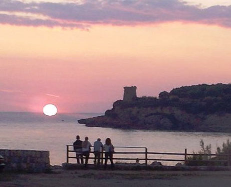 Spiaggia Calanca, tramonto