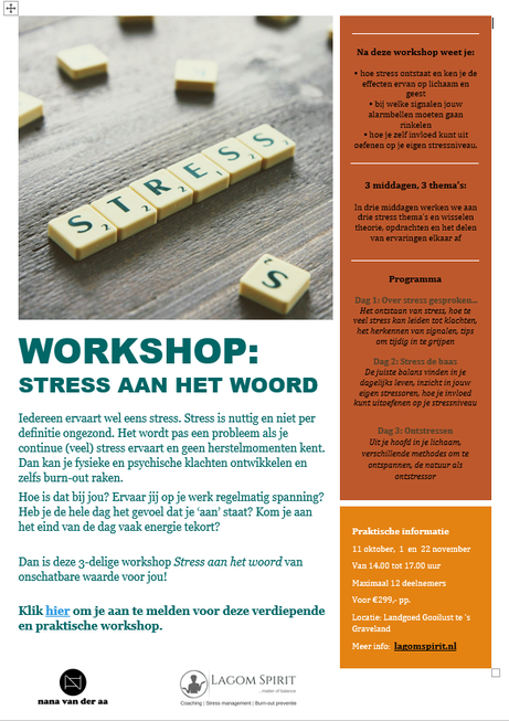 workshop stress