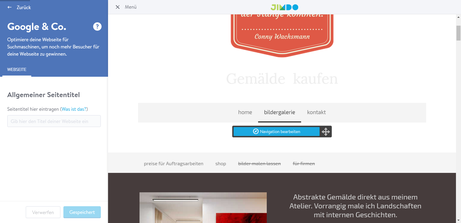 webseite Bearbeitung