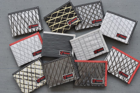 Portafoglio in tessuto vela Sail wallets riciclata
