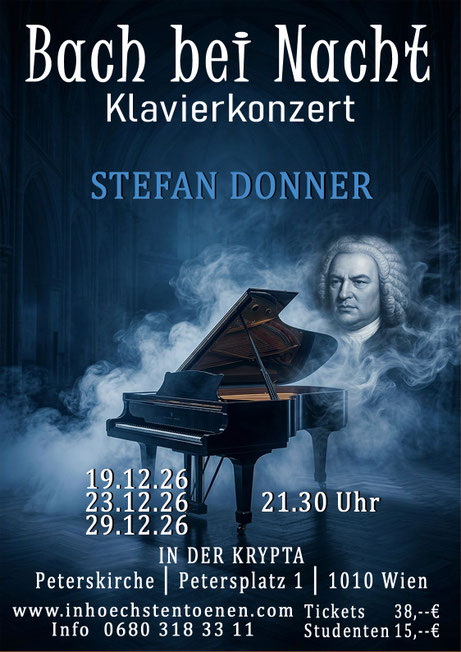 Bach bei Nacht - Stefan Donner, Klavier  in der KRYPTA