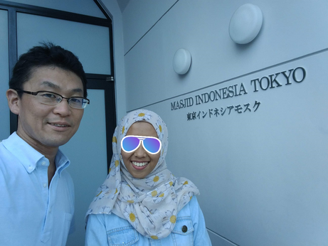 アテンドしたインドネシアの大学生と東京・目黒にて