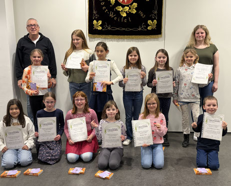 Ehrungen 3 Jahre Kinderchor