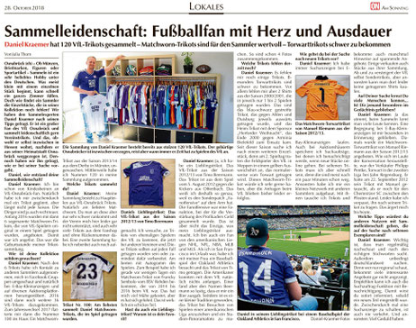 ON Interview VfL Osnabrück Trikot Trikotsammlung vom 28.10.2018