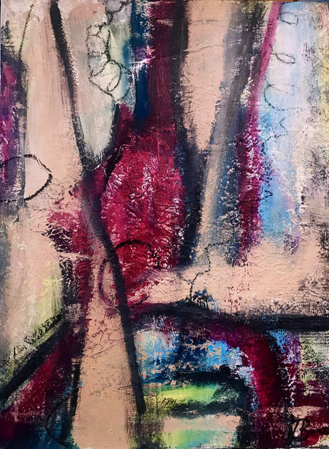 " Stent" Aus dem Thema " Erneuerung" , mixed media , 60x80 cm ,B 385