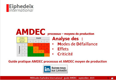 Guide et cours AMDEC pdf, pour déployer une AMDEC - Eiphedeïx conseil