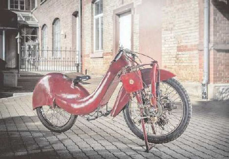 Das wohl kurioseste deutsche Motorrad, eine Megola Sport aus dem Jahr 1921