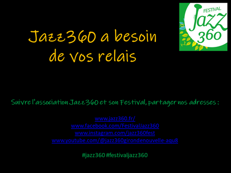 Jazz360 communication numérique Site internet / Facebook / Instagram / Youtube