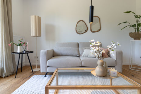 Home Staging Pizzuto Immobiliengestaltung und Aufwerten mit Mietmöbel für Musterwohnung in Krefeld