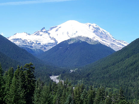 Mount Rainier, la neige en plein été