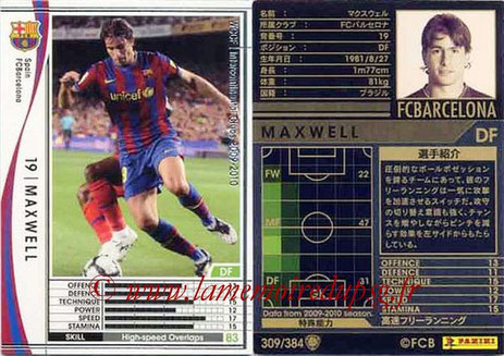 N° 309 - MAXWELL (2009-10, FC Barcelone, ESP > Janv 2012- ??, PSG)