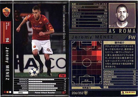 N° 206 - Jeremy MENEZ (2010-11, AS Roma, ITA > 2011-14, PSG))