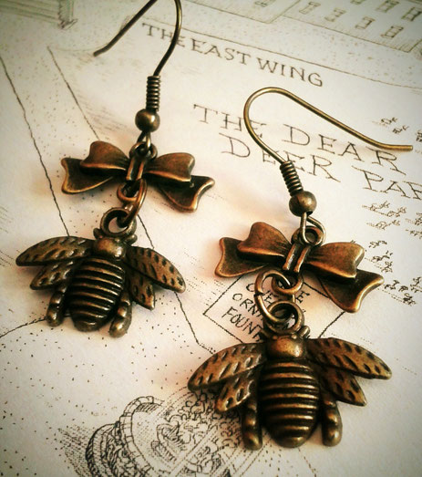 Steampunk Bee Earrings
