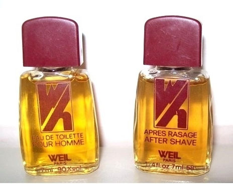 W - DEUX MINIATURES SEULES POUR L'EAU DE TOILETTE PUR HOMME ET L'APRES RASAGE