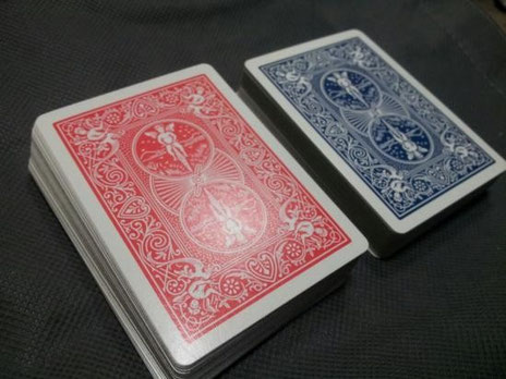 [絶版 新品未使用]復刻版バイスクル ビンテージバック赤青各1個 絶版 新品未使用]バイスクル ビンテージバック キューピッドバック赤青