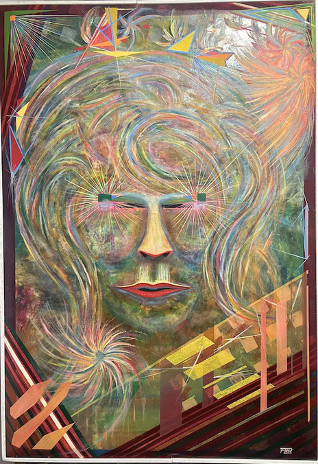 „ZENSUR“ – Langzeitprojekt seit 2017 von Andreas Alka alias FLoYd. Großformat 150 × 200 cm, auf LKW-Plane mit Holzrahmen. Ausdrucksstarkes Acryl-Lack-Holzkunstwerk über Begrenzung, Schweigen und das Sichtbarwerden des Verborgenen.