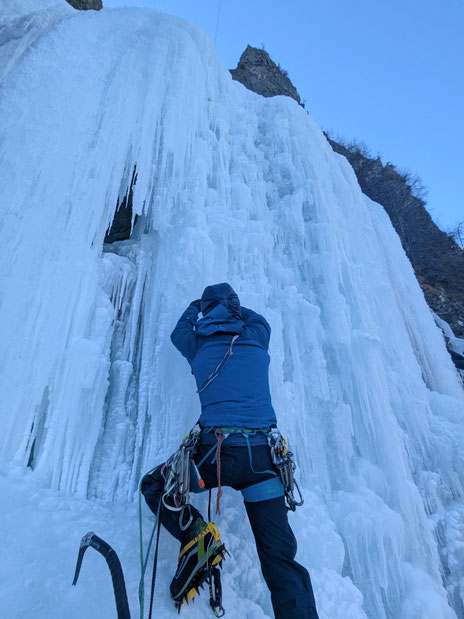 Eisklettern, BEO, Berner Oberland, Schweiz, Engstligen, kleiner Fall, kleiner Engstligenfall Adelboden