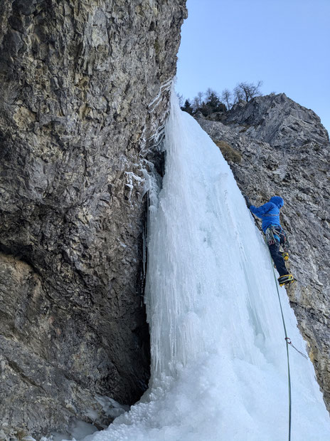 Eisklettern, BEO, Berner Oberland, Schweiz, Engstligen, kleiner Fall, kleiner Engstligenfall Adelboden