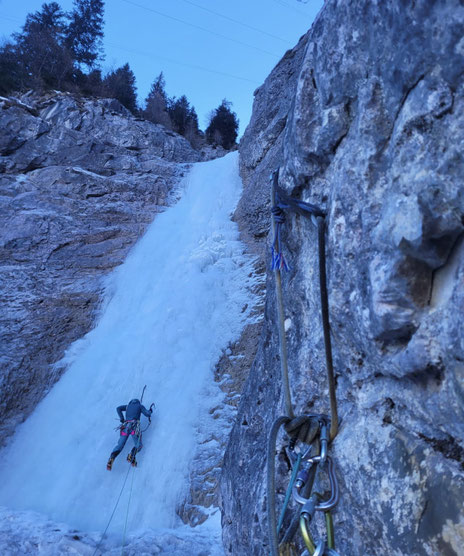 Eisklettern, BEO, Berner Oberland, Schweiz, Engstligen, kleiner Fall, kleiner Engstligenfall Adelboden