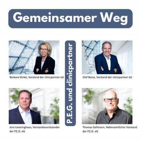 Die Vorstände von clinicpartner und P.E.G.