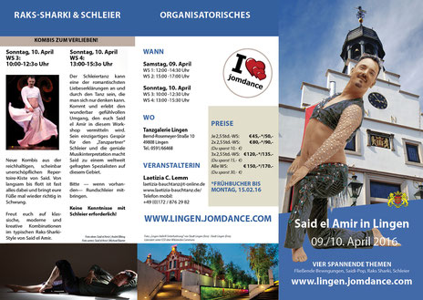 Orientalischer Tanz-Workshop mit Said el Amir am 09.04 - 10.04.2016