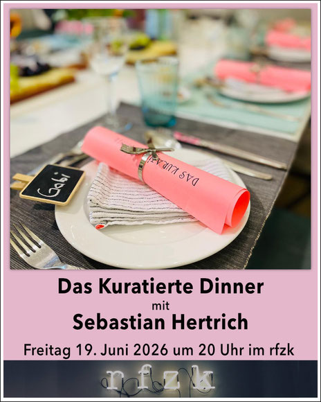 Kunst-Dinner mit 3-Gänge-Menü in der Galerie rfzk Nürnberg 