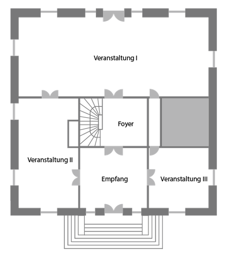 Grundriss Erdgeschoss Theater im Zimmer Hamburg