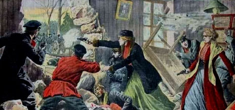 Russiske socialrevolutionære i kamp mod zarens politi