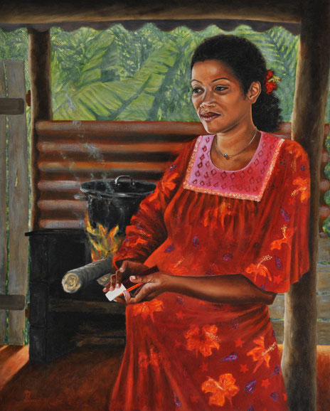 peinture-femme-melanesie-nouvelle-caledonie-case-tribu-robe-popinee-roussel-meric-art