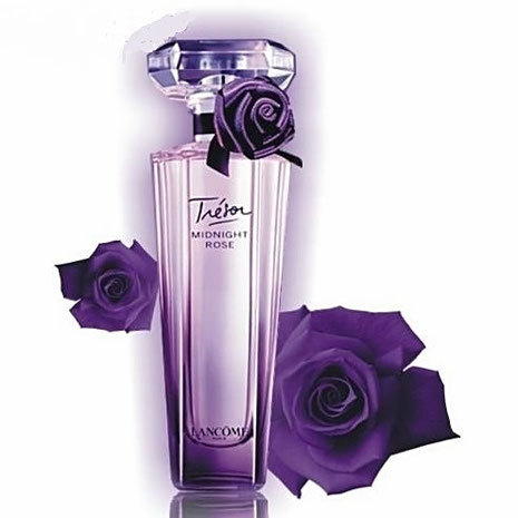 TRESOR MIGNIGHT ROSE - VAPORISATEUR EAU DE PARFUM 30 ML, COL ORNE D'UNE ROSE VIOLETTE