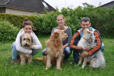 Jedem Friedrich seinen Wäller: Laura mit Kiwi, Denise mit Luna und Jens mit Murmel, © Hiller