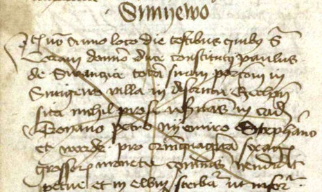 Fragment Metryki Księstwa Mazowieckiego 334 z 1429 roku [AGAD w Warszawie]